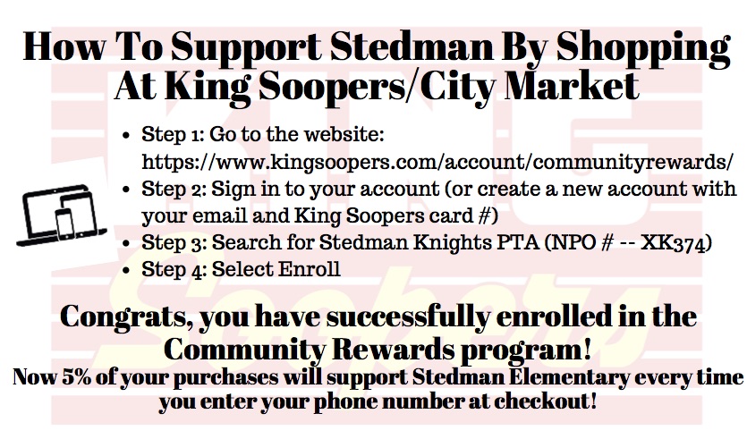 Support Stedman at King Soopers!