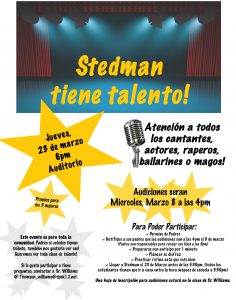 Stedmans Got Talent Flyer 11x14 Spanish